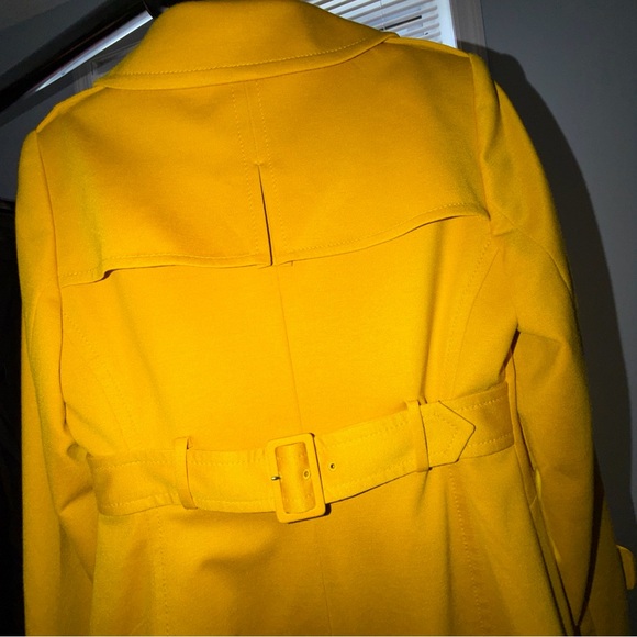 LOFT Mustard Yellow Trench Coat - Picture 5 of 8